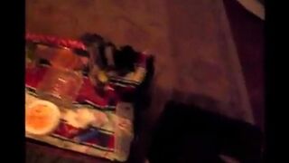 A drunk girl was messing around in the trash and started to get into some intense action