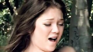 Two lesbians fucked in the park during a picnic