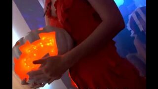 Student orgy party in Halloween style