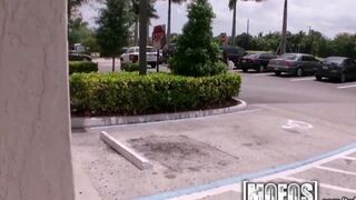 A young guy picks up an attractive girl and fucks her hard