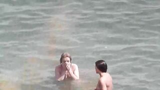 Bathing in the sea naked is always a pleasure
