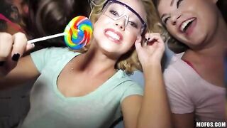 A girl tried to keep up with the guys in sex skills