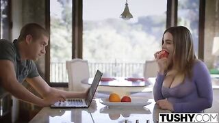 Natasha Niis gets banged by her husband right after breakfast
