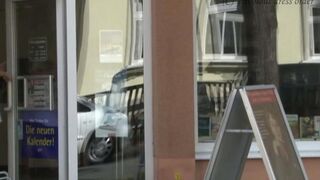 A woman walks down the street without panties, and a man fucked her