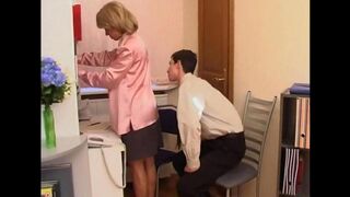 A hot Russian mom seduced her son to fuck with her