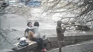 The man photographed intimate moments with a girl on the street