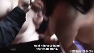 Bunch of wet pussies gets fucked in a drunk homemade orgy
