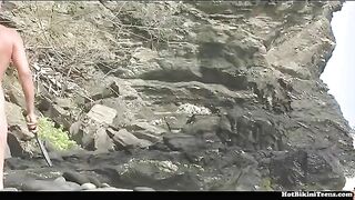 Amateur couples fucking on a nudist beach, totally naked and free