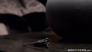 The guy cuffed the girl to the bed and fucked her