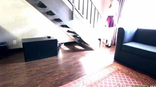 The guy planted his girl with a big ass on the couch