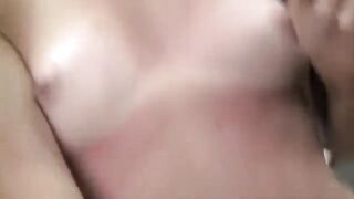 First-time anal for a young brunette model at her casting session