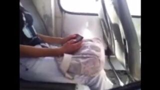 A man showed his impressive cock to a pretty girl and jerked