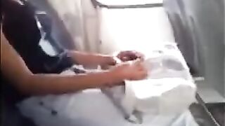 A man showed his impressive cock to a pretty girl and jerked