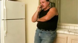 The old woman was fucked by a young man and swallowed the cum