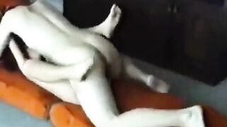 A young married couple have sex right at their home