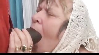 The old negro fucks his grandmother with a big cock