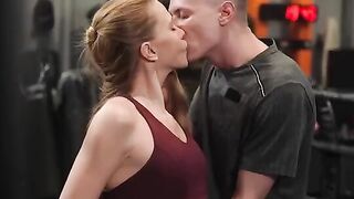 A man taught a lesson on anal sex to the natural red-haired beauty