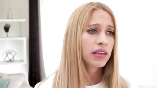 A prankster stepfather got his cock sucked by a blonde pornstar
