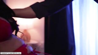 A busty porn star Jamie Michelle got fucked by her fan in sexy lingerie