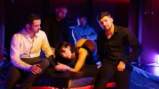 Submissive Whitney Wright fucked by an orgie of horny men