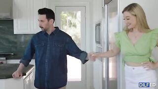 A dad is having fun with a slutty sorority girl in this hot video