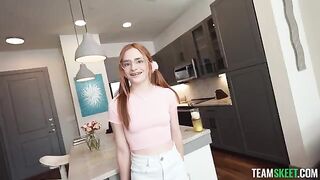 A young girl likes to get dirty and messy during sex