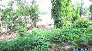 Blonde mature gets fucked right in the middle of the street