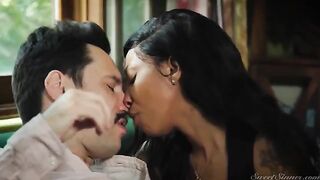 A girl meets a hitman and they have gentle romantic sex