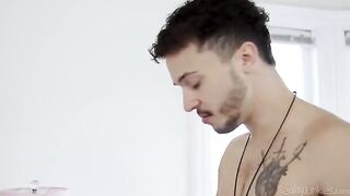 A man came home to his house and met a hot woman
