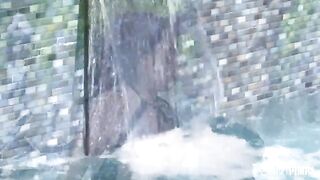 The seductive pool boy fucks with a hot girl in the swimming pool