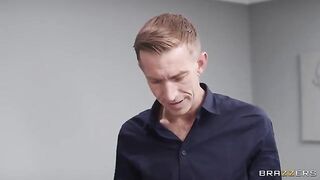 The guy gently fucks his girl in her juicy pussy