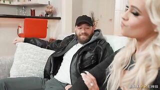A woman just loves money and getting fucked on the couch