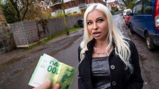 Blonde MILF agreed to get fucked on the street for cash