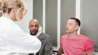 Two hot girls fucked by a doctor in his office in this hot vid