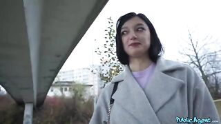 A quiet little Russian girl got fucked on the city streets