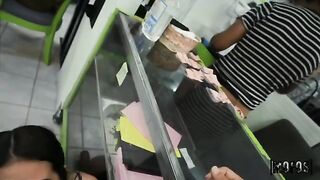 Public pick-up for a hot fuck in public laundry, just like in the old days