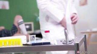 A girl with a sexy body is cures the doctor's penis