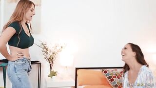 A nimble nympho in stockings jerks off a dick with her feet, and he came on them