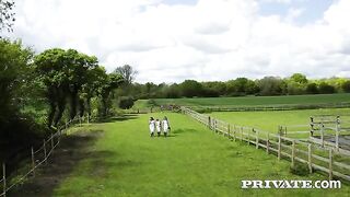 The girl barely constrains her desire to fuck in the fresh air