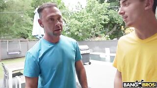 A girl is having sex with three guys at once. She’s a nymphomaniac