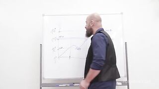 It's all over our ass again. A hot office scene