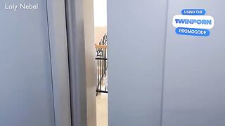 A cute young girl showed her friend her new vibrator and played with it