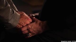 A man satisfies his baser instincts with a sensual woman