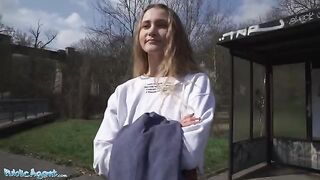 Ivi Rein, the cute Russian model, gets fucked outdoors for cash