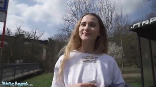 Ivi Rein, the cute Russian model, gets fucked outdoors for cash
