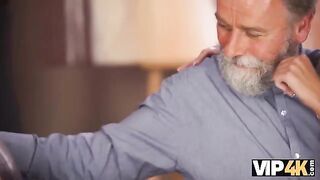 Beautiful Czech girl satisfies her desire with an old man
