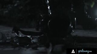 Thirsty Huntress Bangs Big Boobs in the Wastelands