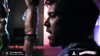 Dancer Jewelz Blu gets smashed by the barman’s meat stick