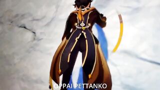 Cosplayer Xiao gets caught by Zhongli in a compromising act