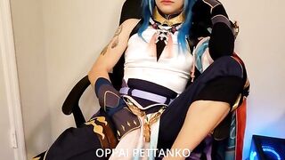 Cosplayer Xiao gets caught by Zhongli in a compromising act